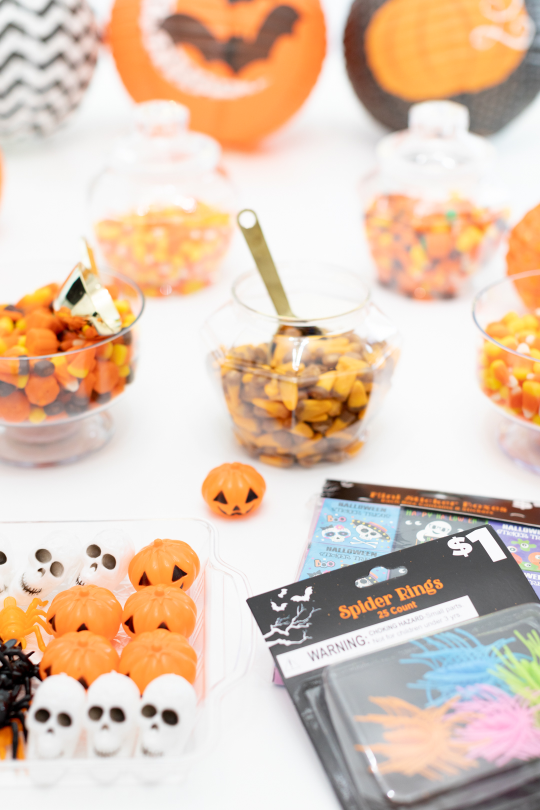 Halloween Candy Bar with Halloween Toys and Trinkets.