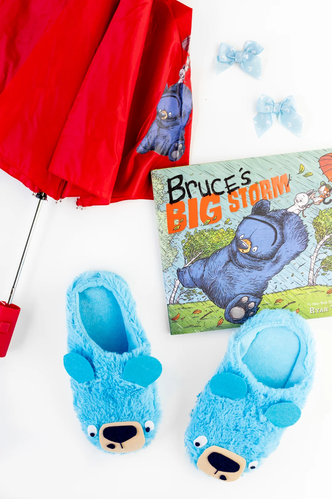 Bruce's Big Storm Book with Cute Bruce Umbrella and Bruce Slippers!