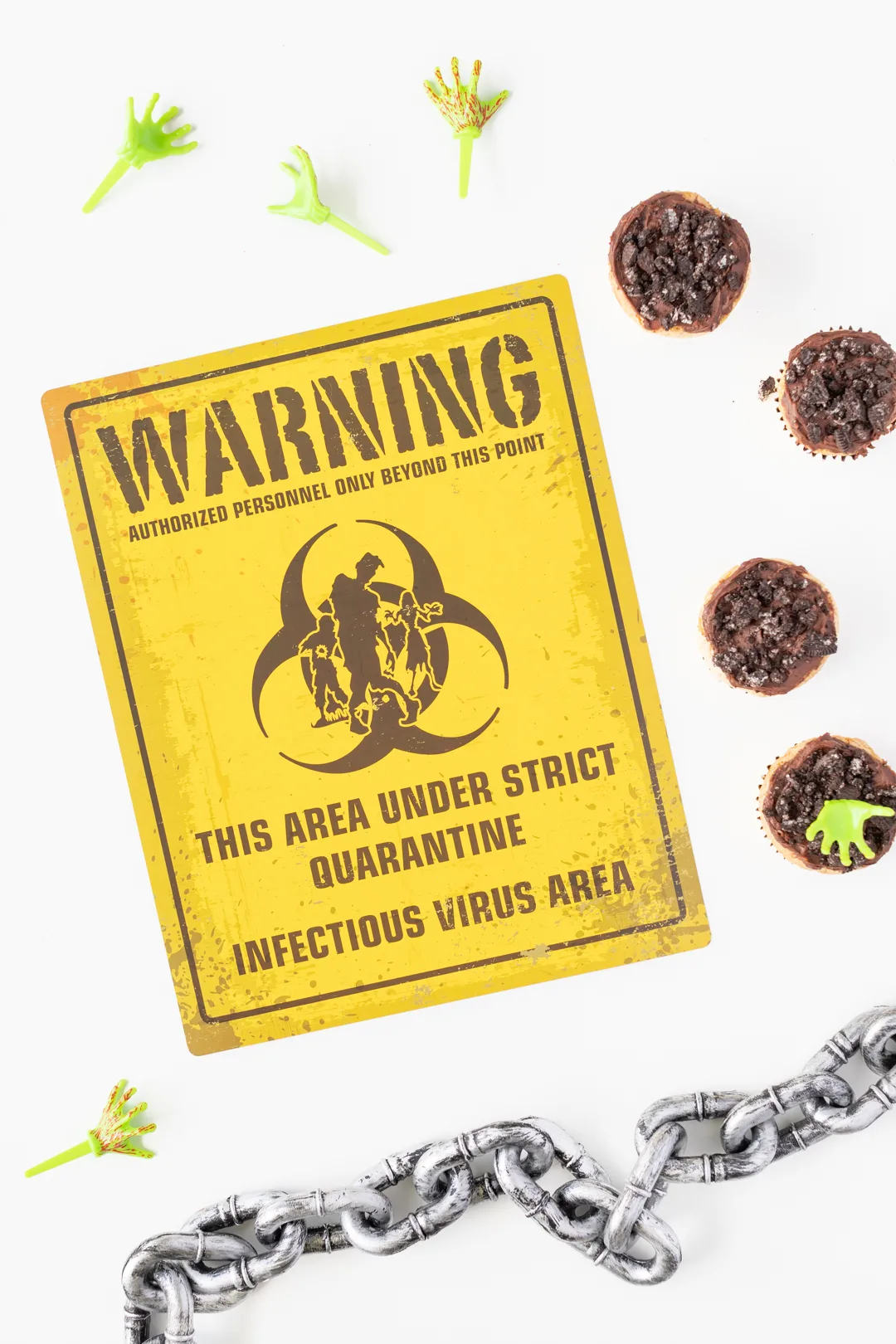 Zombie Warning Party Sign