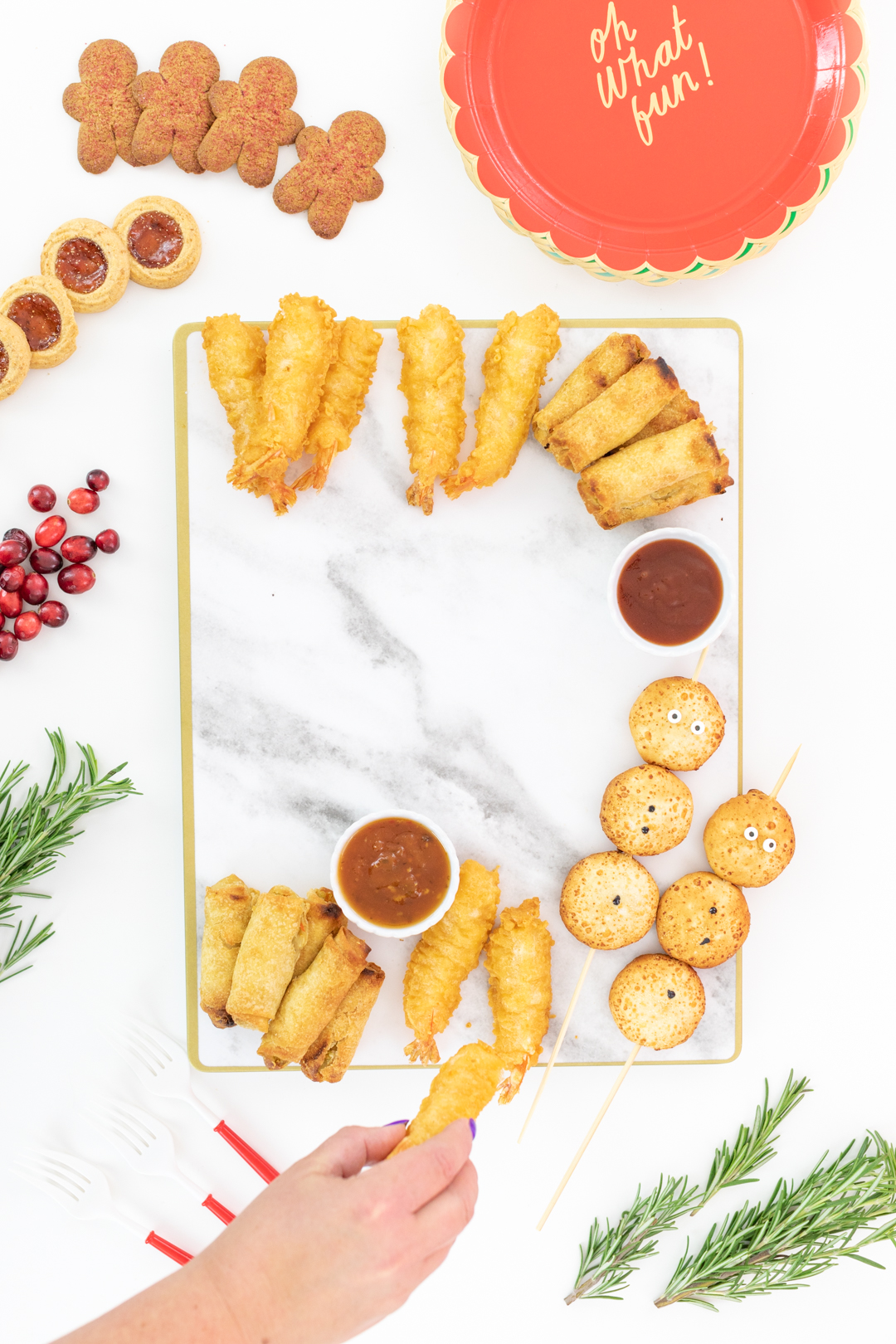 sharing how to set up a snack board for christmas