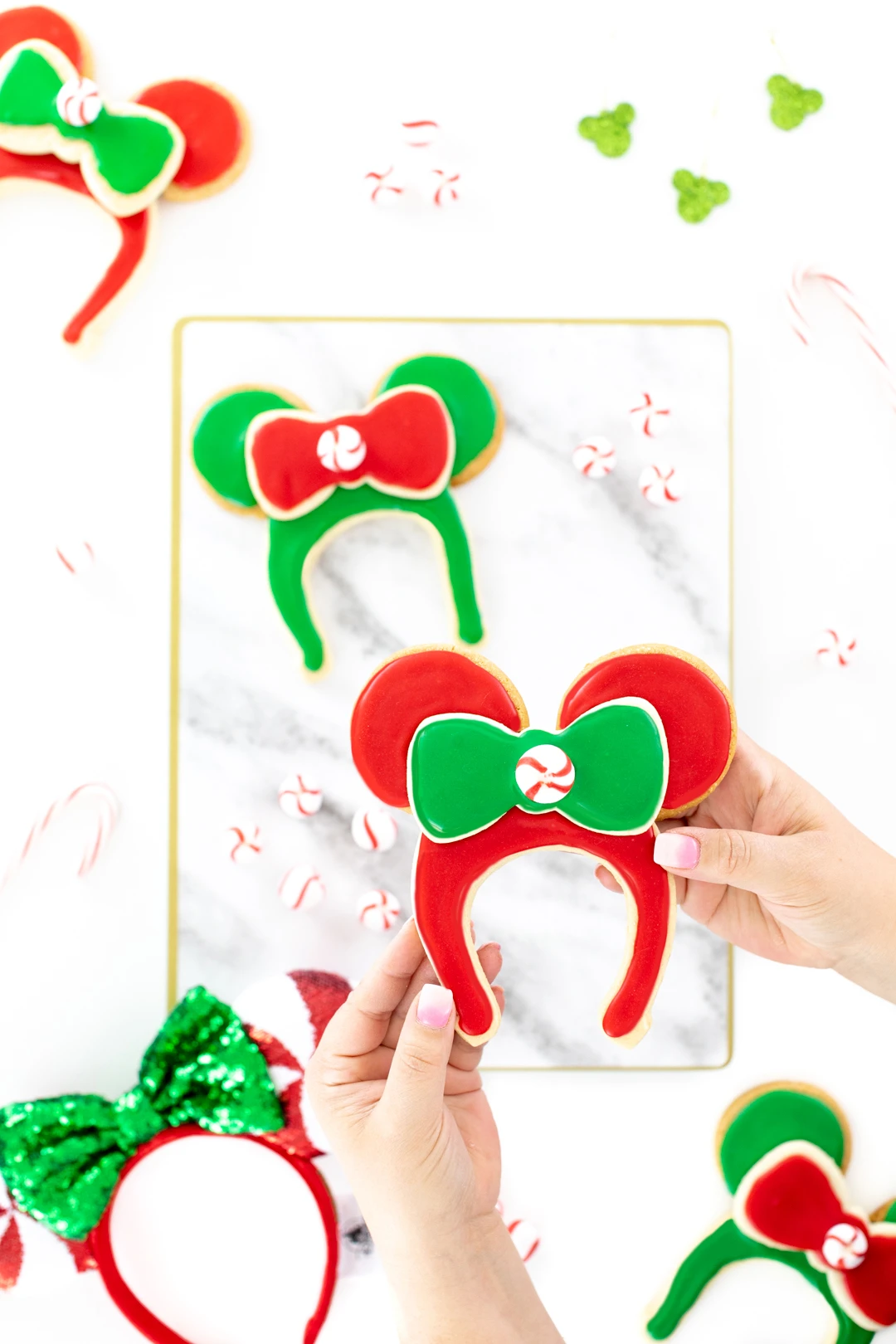 Christmas Minnie and Mickey Cookies