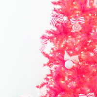 Hot pink christmas tree