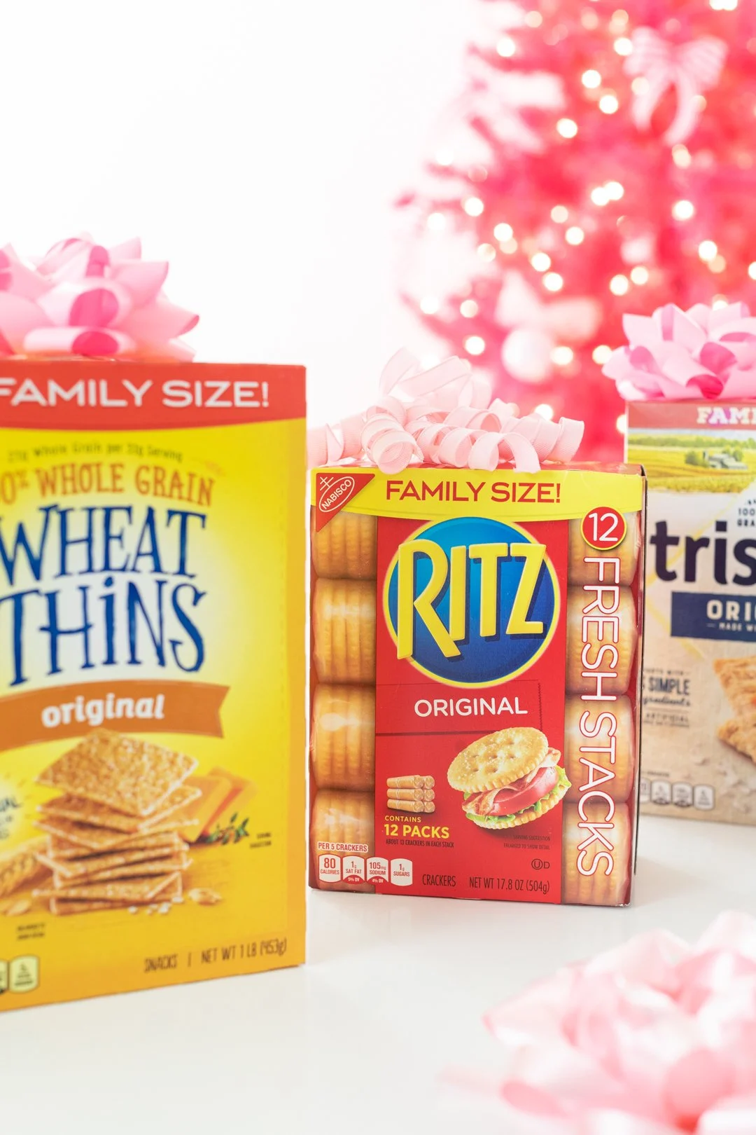 Family Sized Boxes of Wheat Thins, Ritz and Triscuits