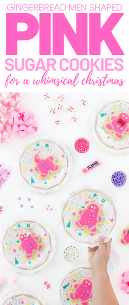 pink “gingerbread” sugar cookies