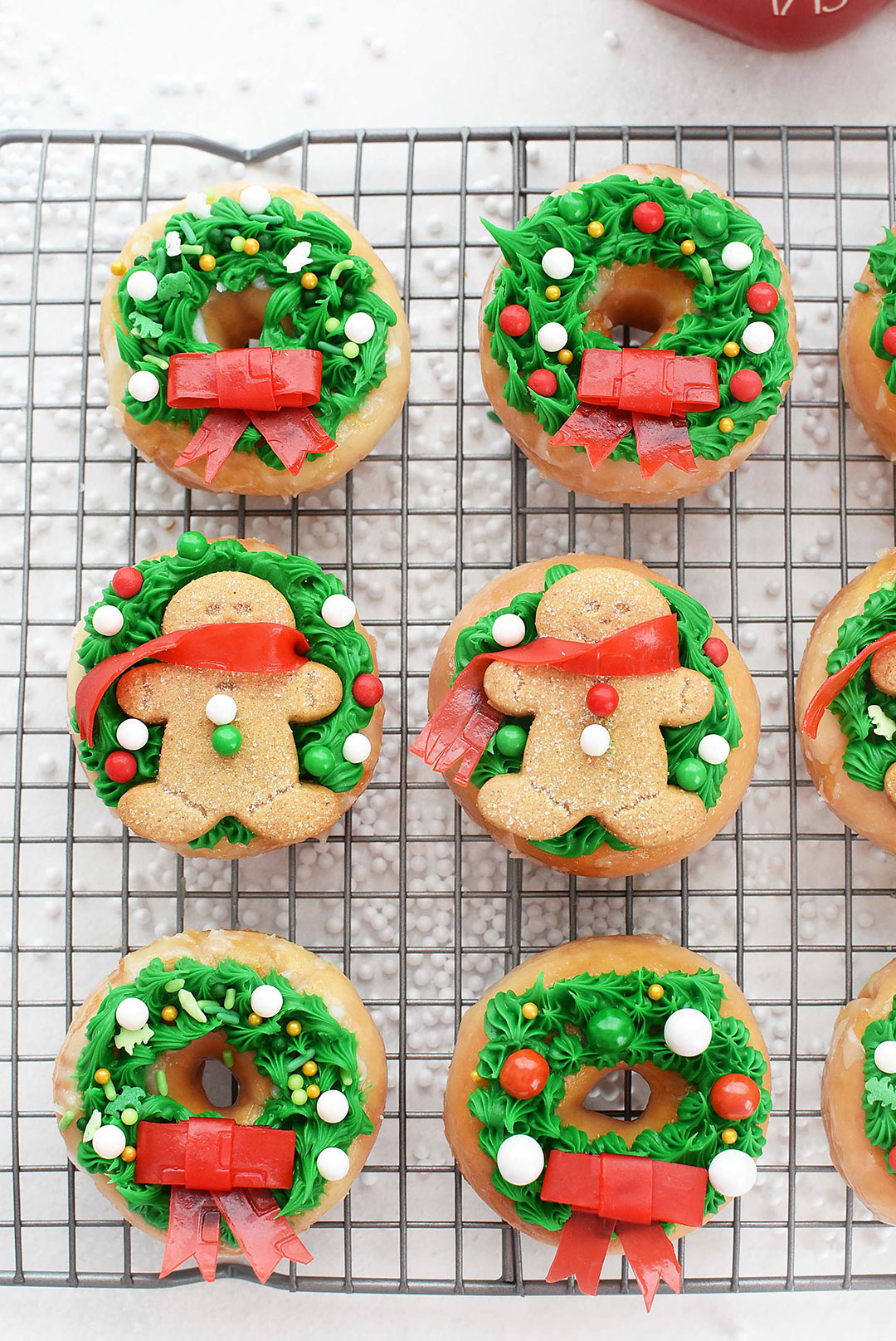 Adorable christmas donuts