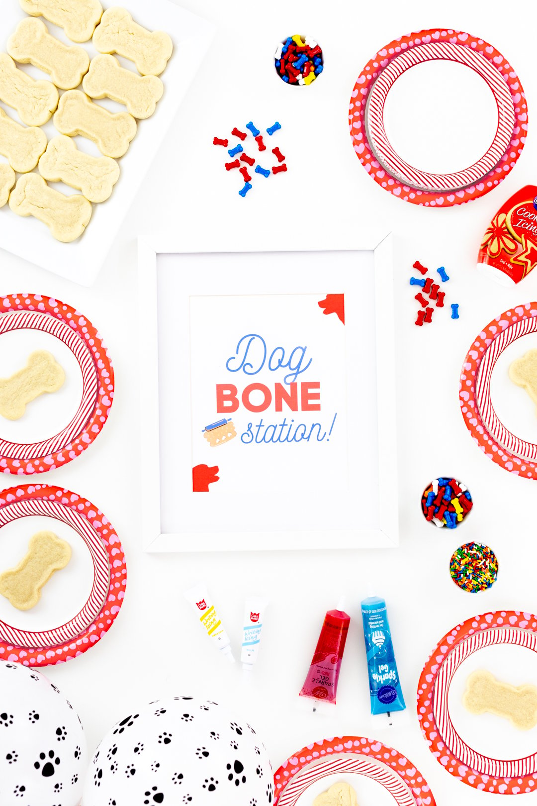 dog bone station sign for dog themed parties