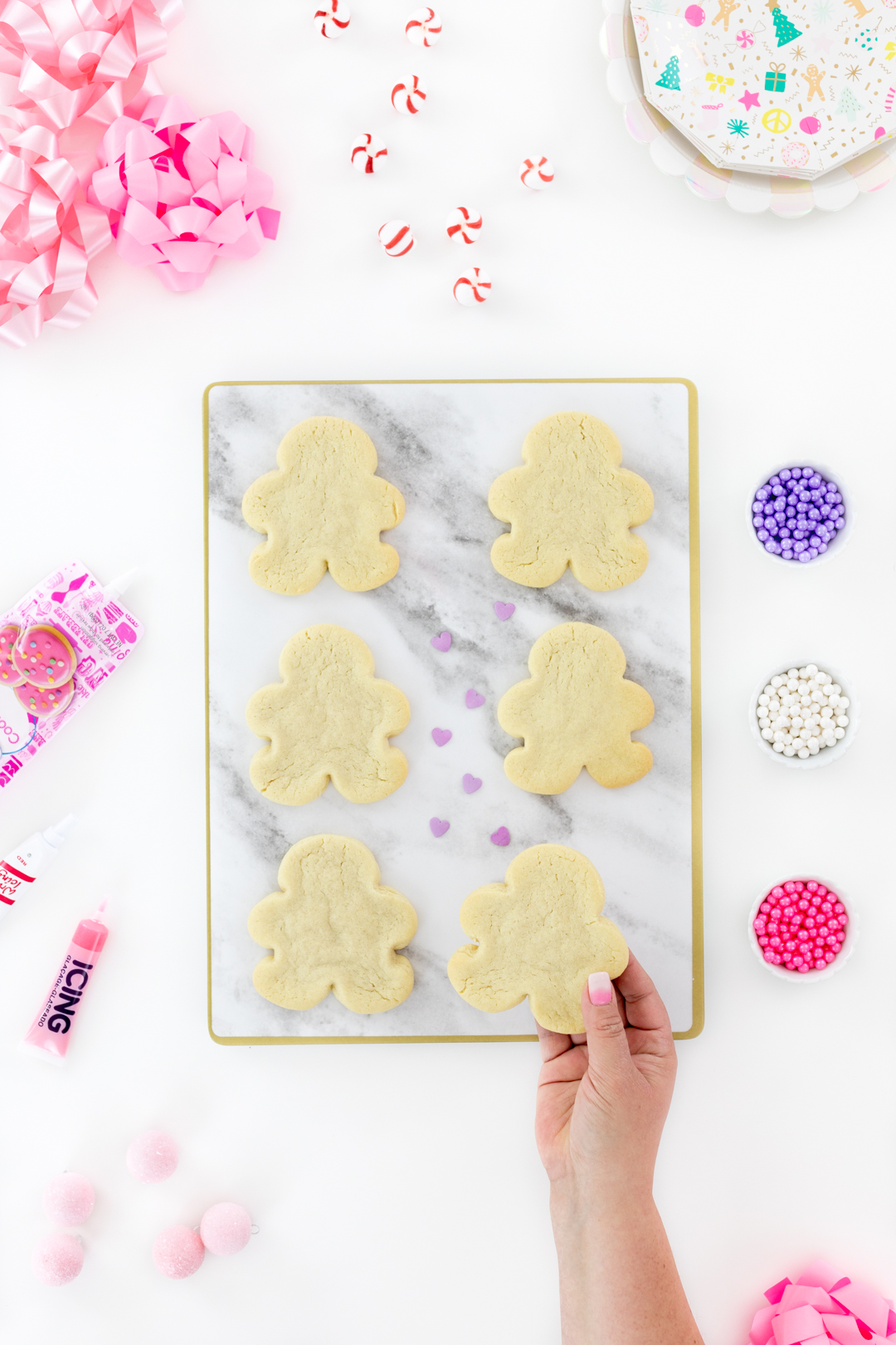 diy gingerbread men shaped sugar cookies