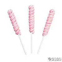 Pink Mini Twisty Lollipops