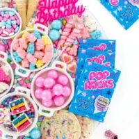 Tray of candies with Cotton Candy Pop Rocks