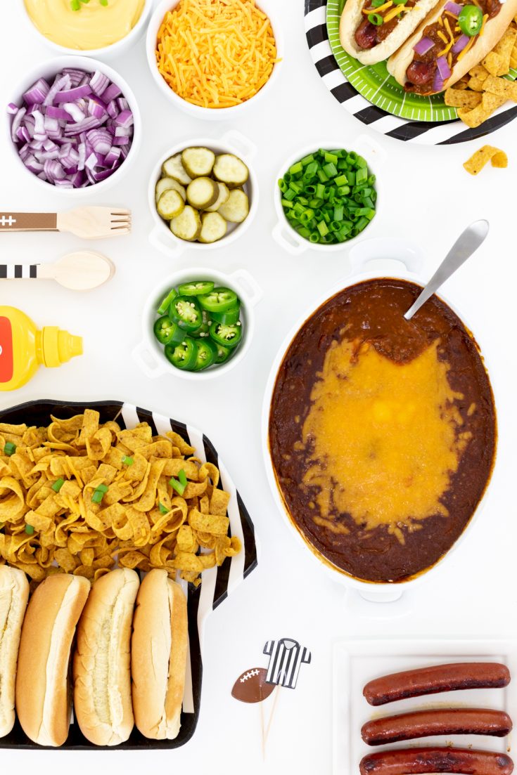 Chili Dog Bar For Game Day