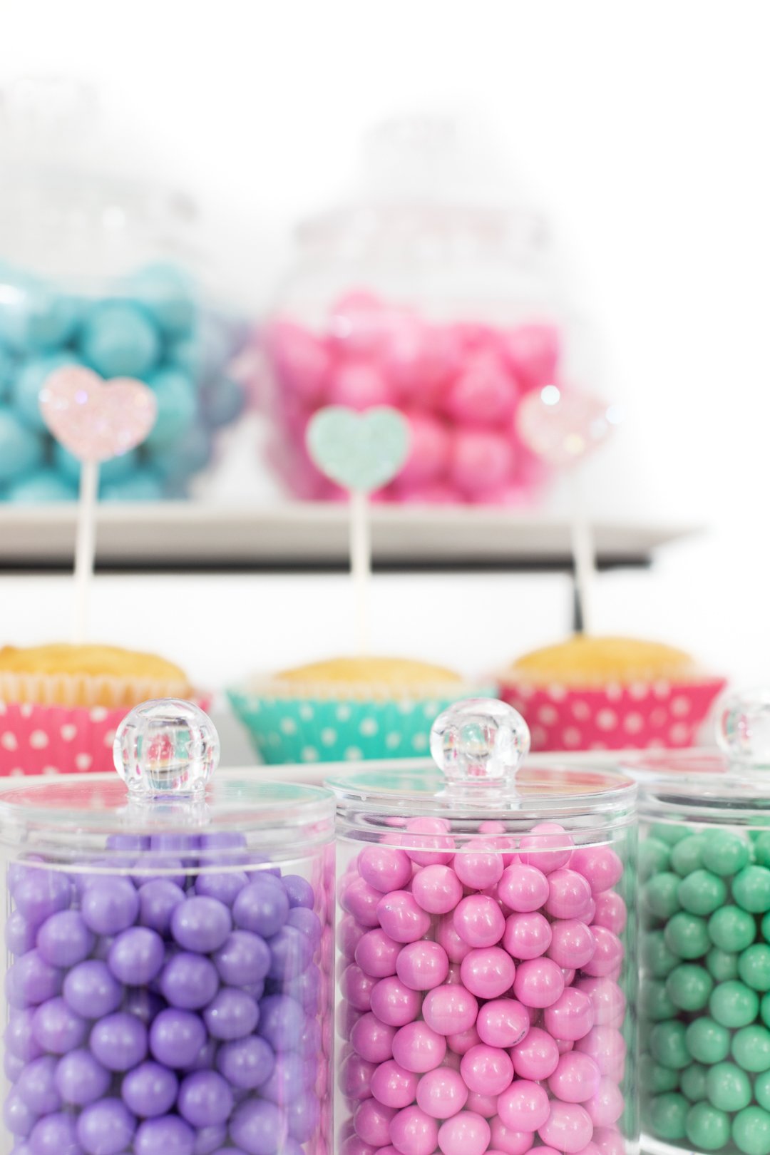 pastel candy buffet