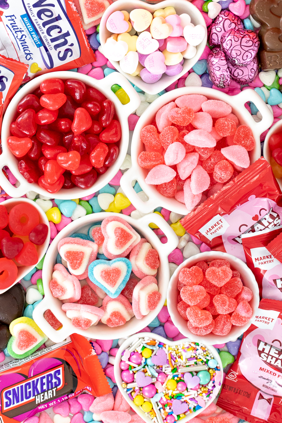 valentine's day candies on a platter