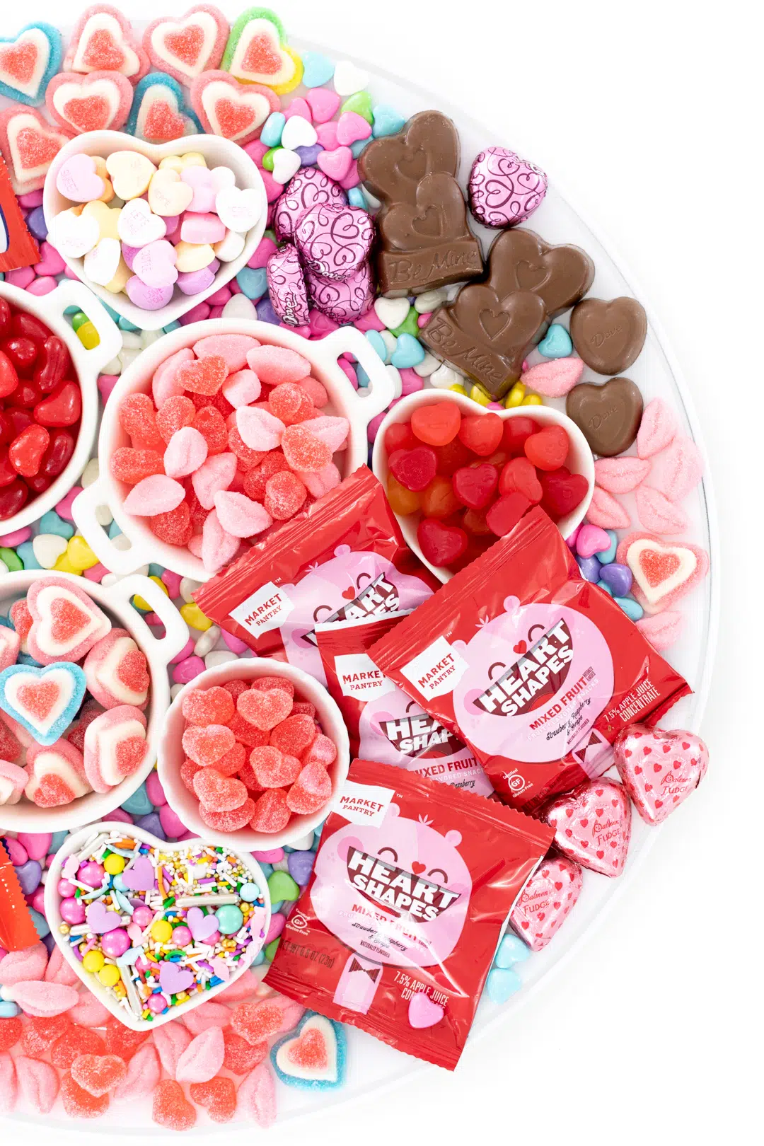 Heart Candy Dessert Board for Valentine's Day