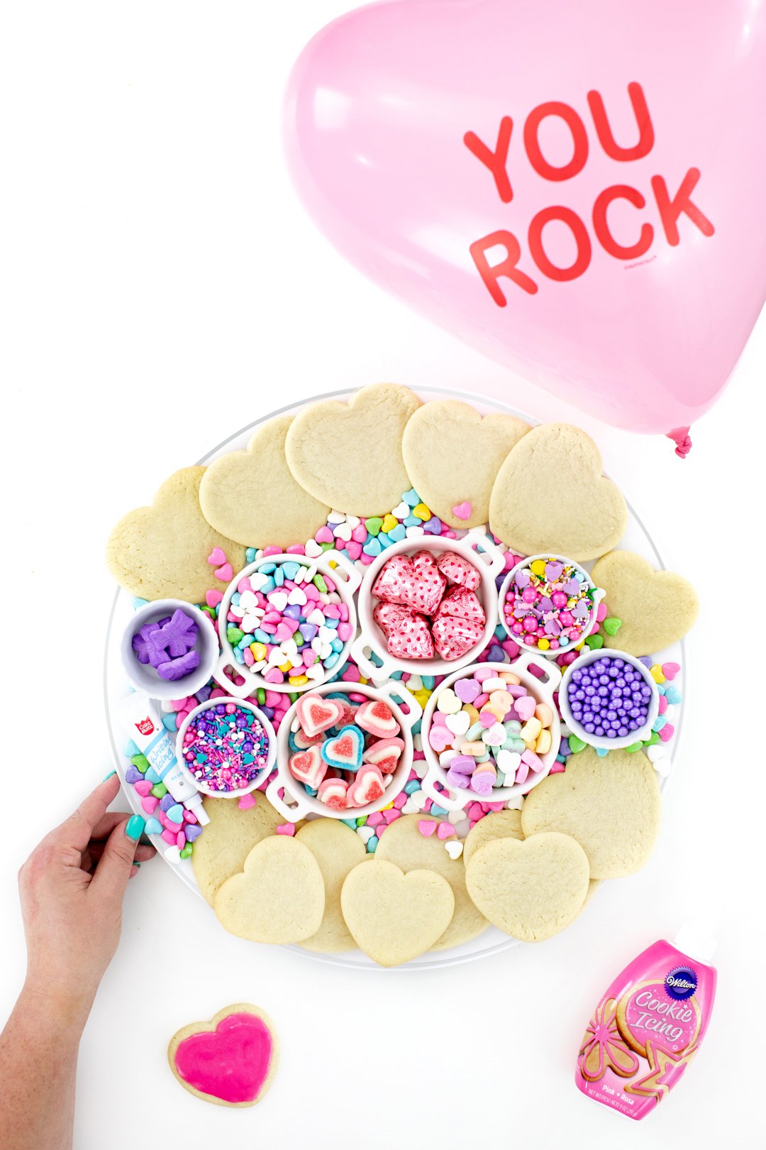 Valentine's Day Themed Cookie Tray