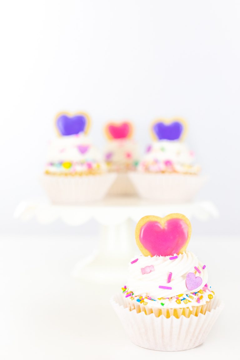 Valentine's Day Cookie Cupcakes