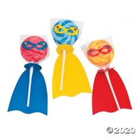 Superhero Swirl Lollipops
