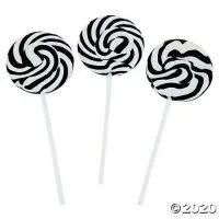 Black & White Swirl Lollipops