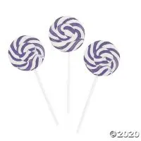 Bright Purple Swirl Lollipops 