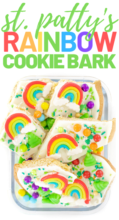 St. Patrick's Day Rainbow Cookie Bark | Cutefetti