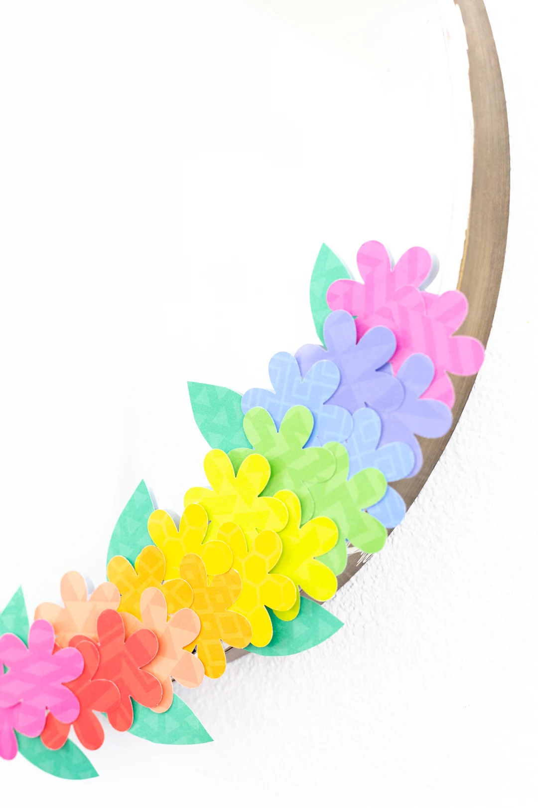 flower decorations made with stencils