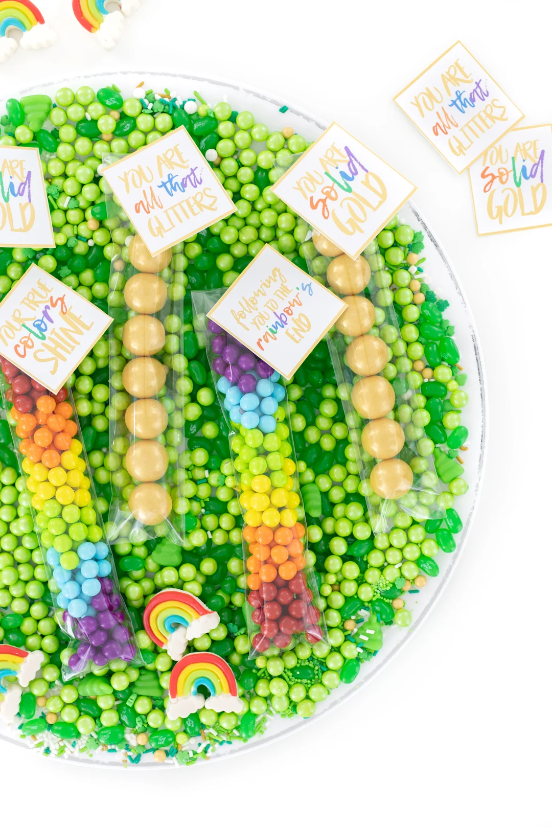 candy favors for rainbow parties