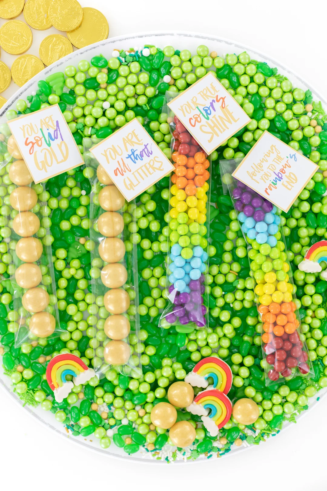 tray of st. patrick's day favors