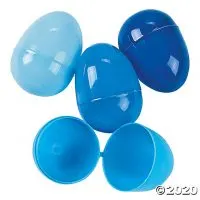Bulk Blue Plastic Easter Eggs - 144 Pc.
