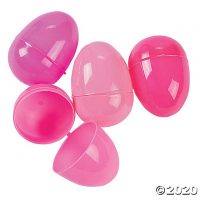 Bulk Pink Plastic Easter Eggs - 144 Pc.