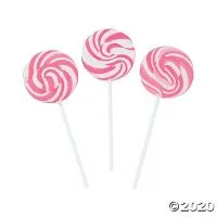 Hot Pink Swirl Lollipops