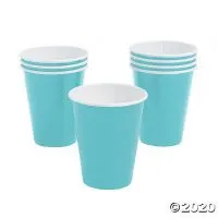 Light Blue Paper Cups - 24 Ct.