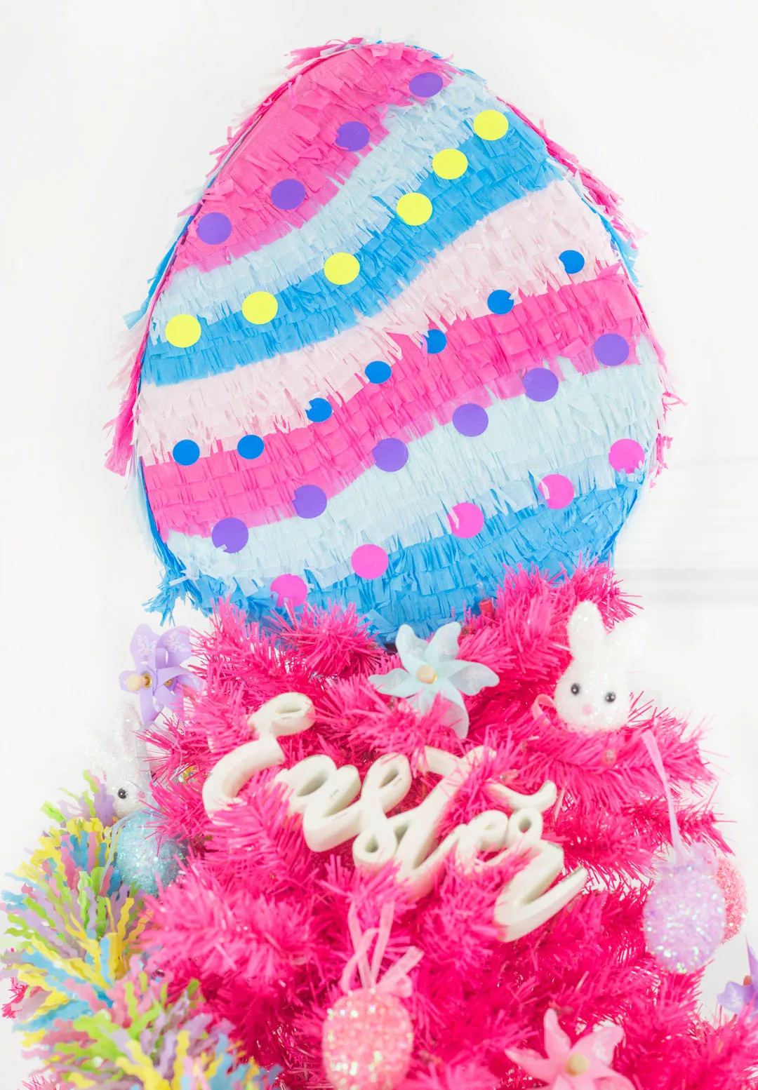 easter egg pinata used for an easter tree topper