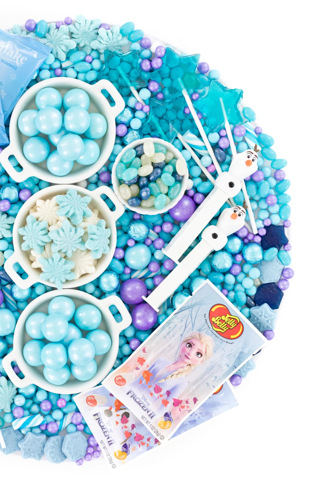 pretty purple and blue candy tray