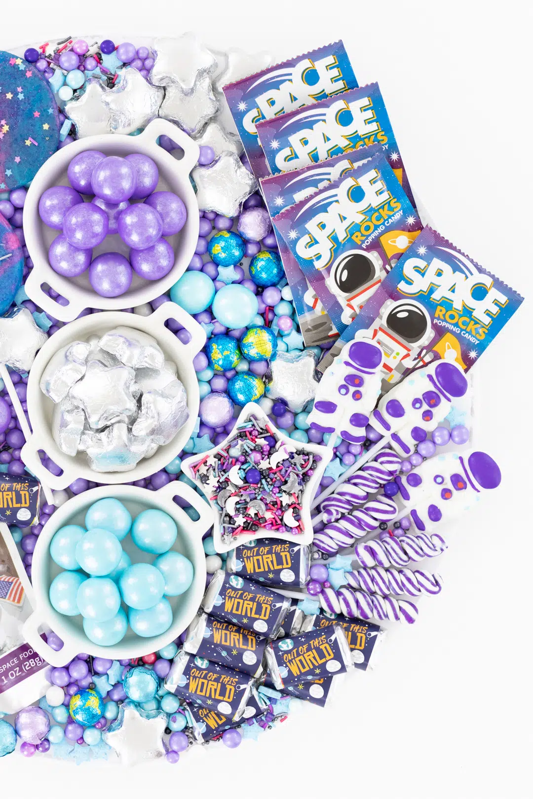 Galaxy Theme Party Candy Charcuterie Board Cutefetti