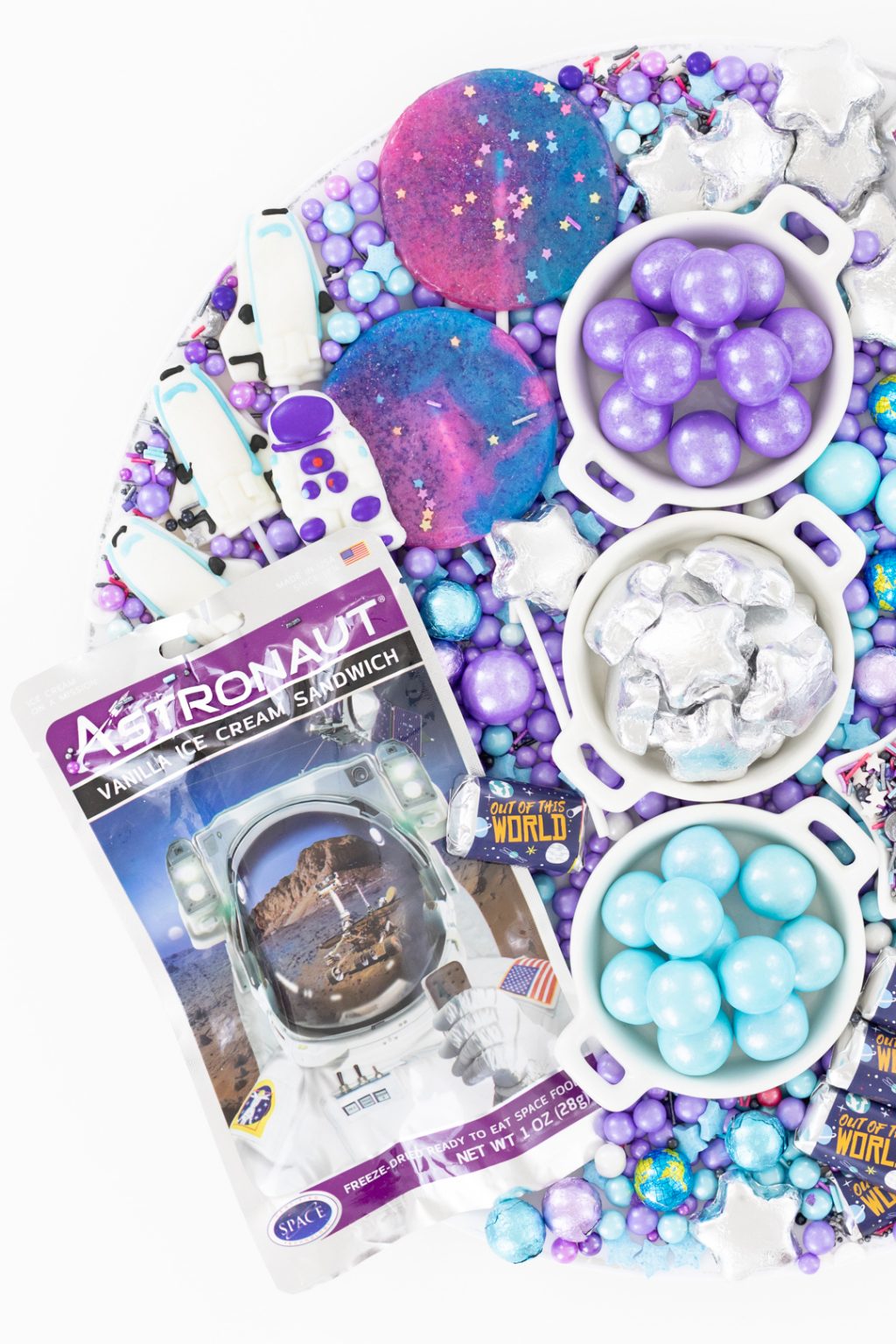 Galaxy Theme Party Candy Charcuterie Board