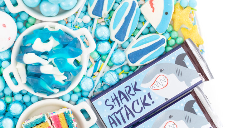 Shark Candy Charcuterie Board