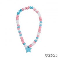 Patriotic Candy Necklaces with Star Charms