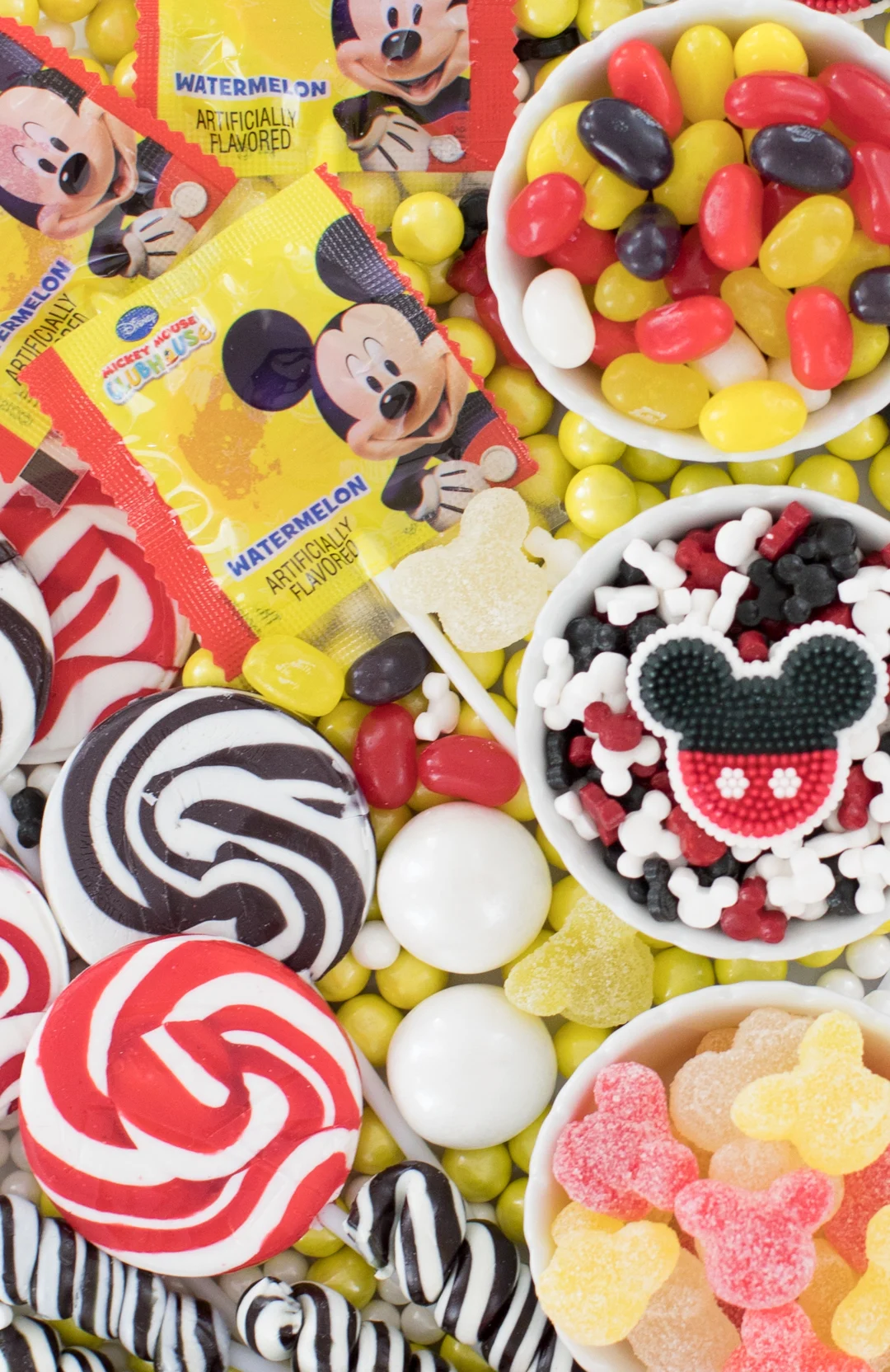mickey mouse sprinkles and lollipops