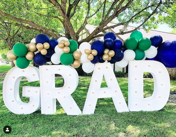 drive by graduation sign for social distancing celebration