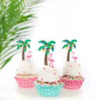 palm tree cupcakes for christmas