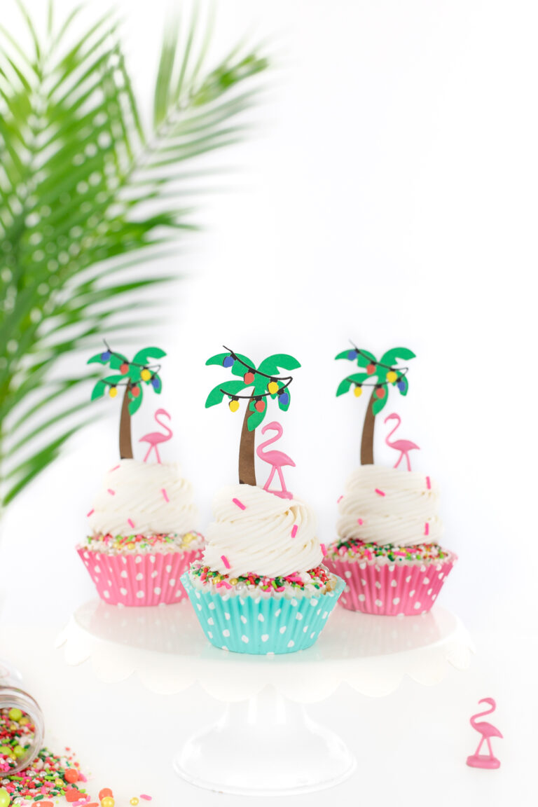 Palm Tree Christmas Cupcakes