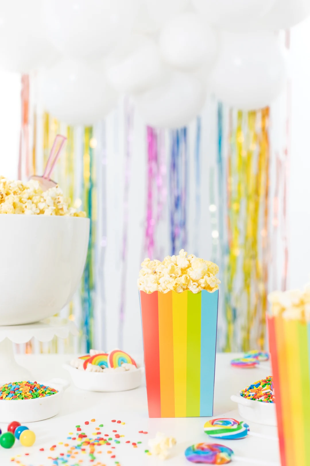 candy popcorn buffet for movie night
