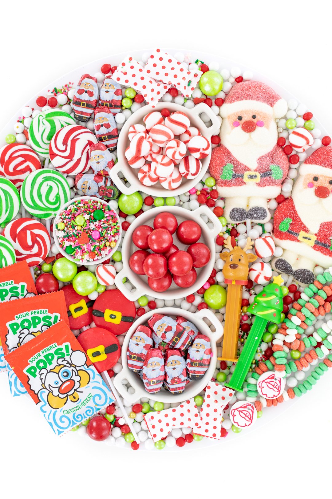 christmas candy with a santa theme from lollipops to milk chocolates 