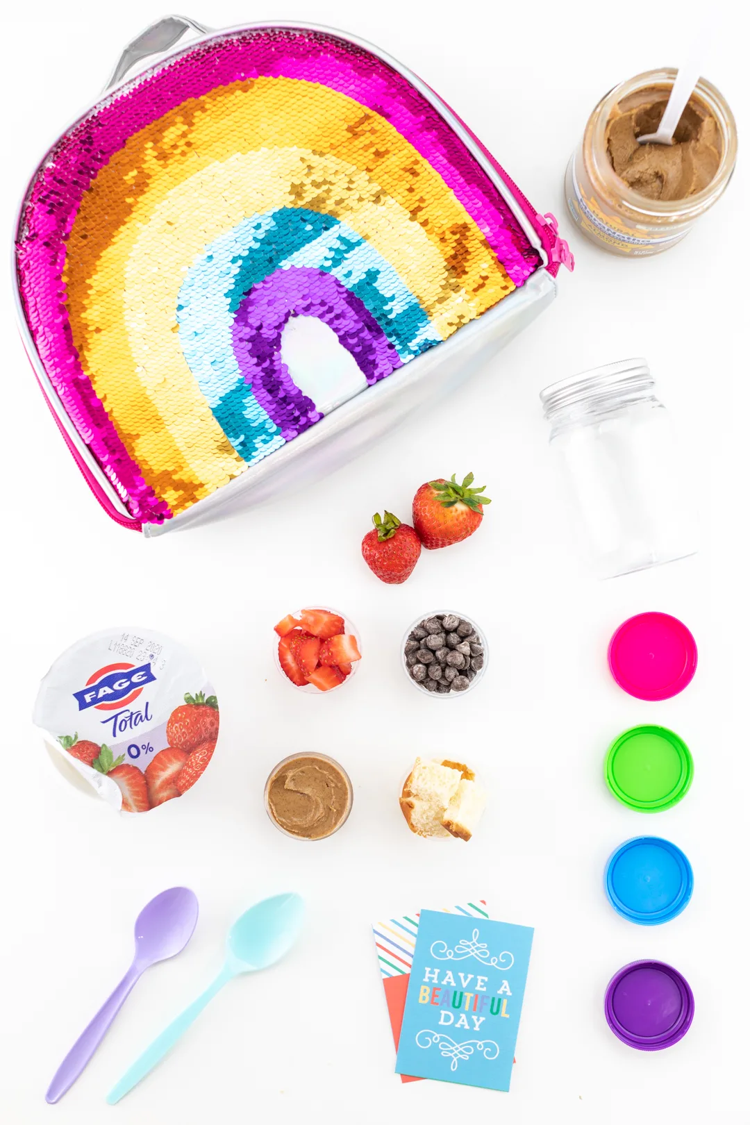 diy yogurt parfait kit for kids with toppings put into little separate containers