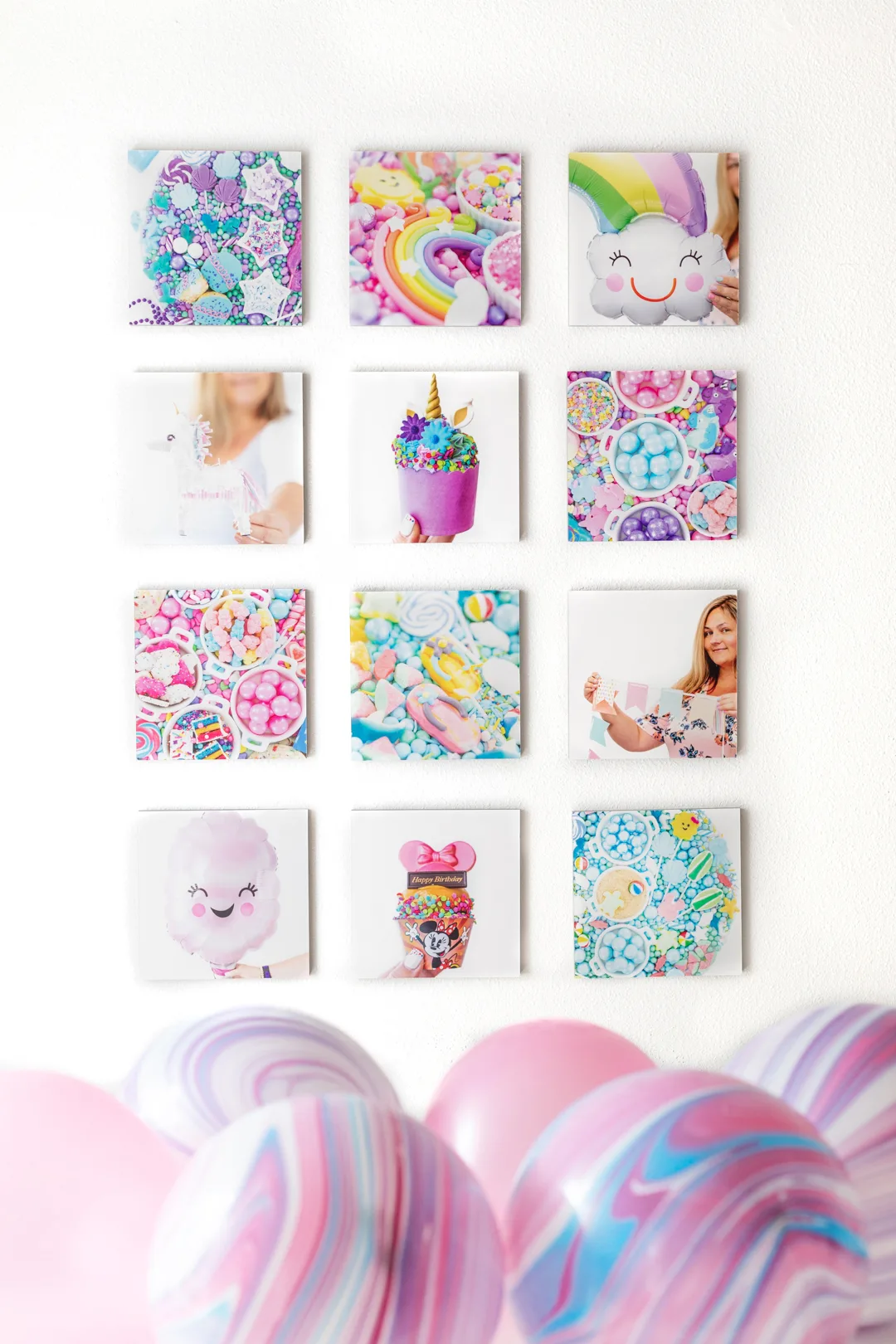 wall art display made with Instagram photos