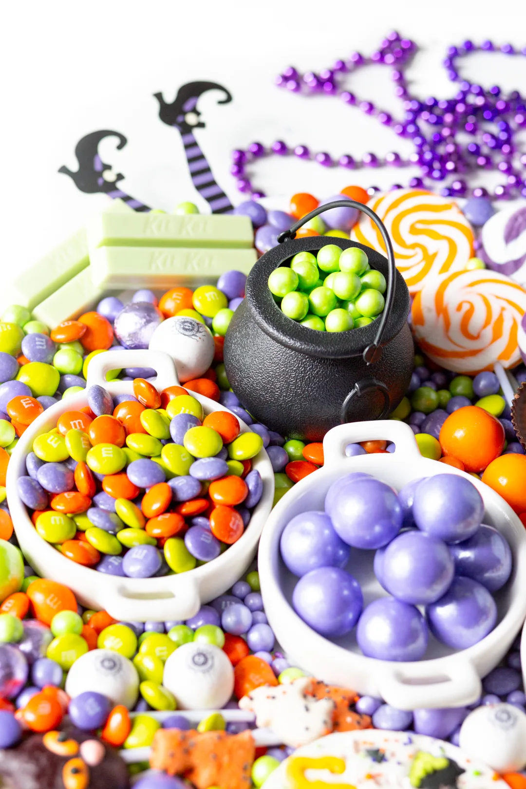 witch themed candy tray for halloween parties 
