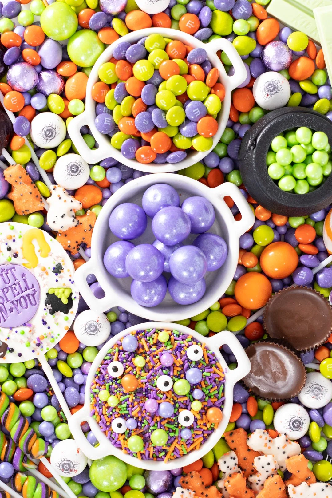 candy up close. halloween sprinkles, gumballs, M&Ms and more.