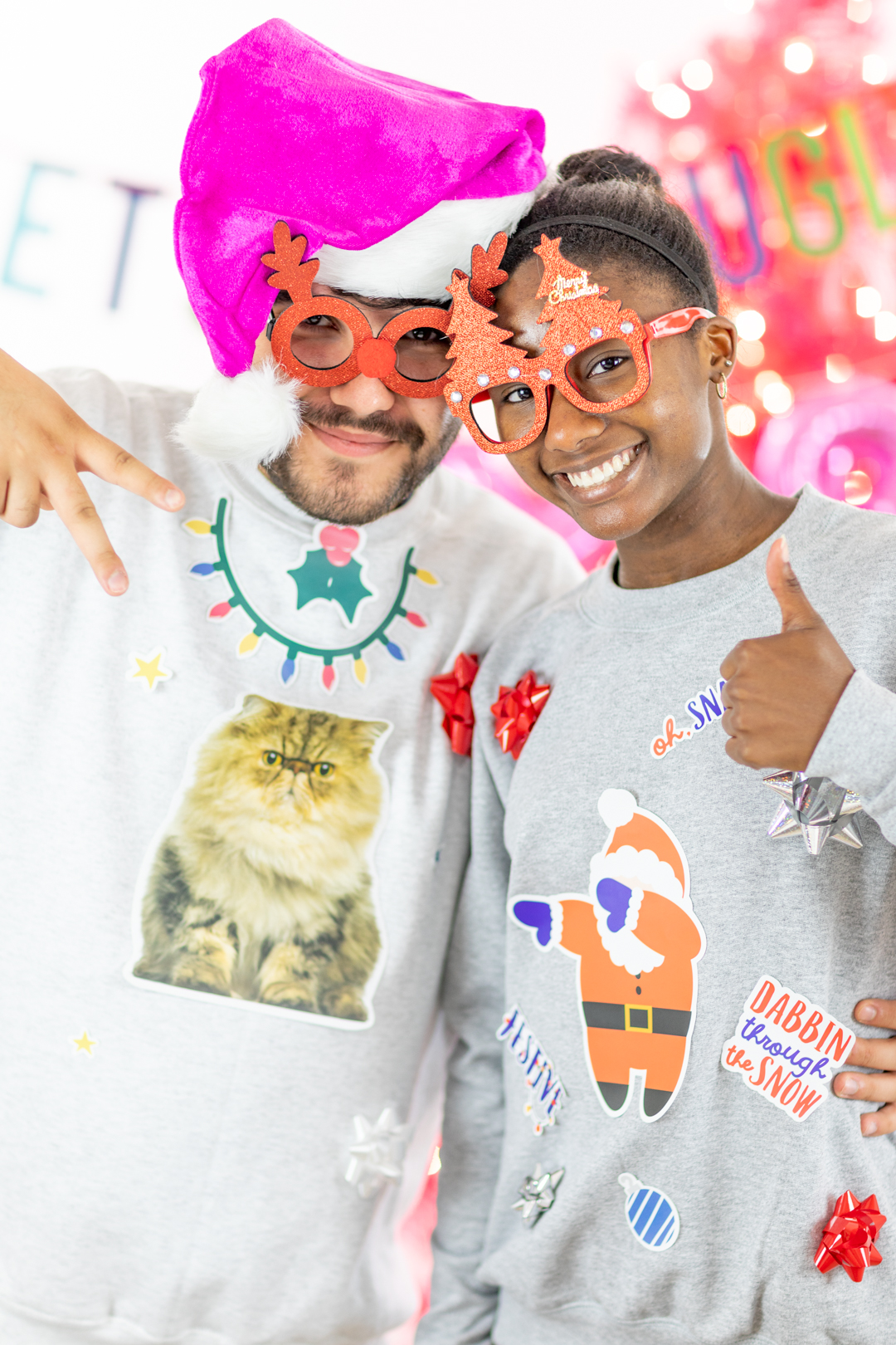 funny ugly sweater couple