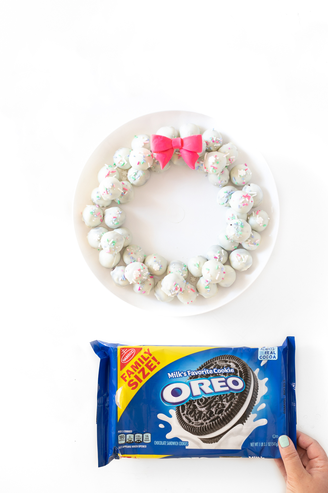 OREO Cookies used to make holiday cookie balls.