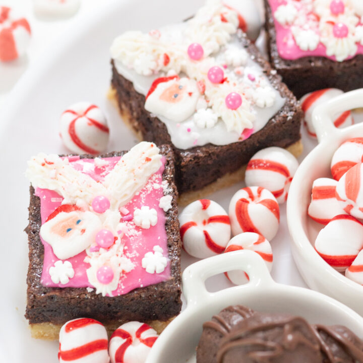 adorable ugly sweater brownies brookies with vintage santa vibe