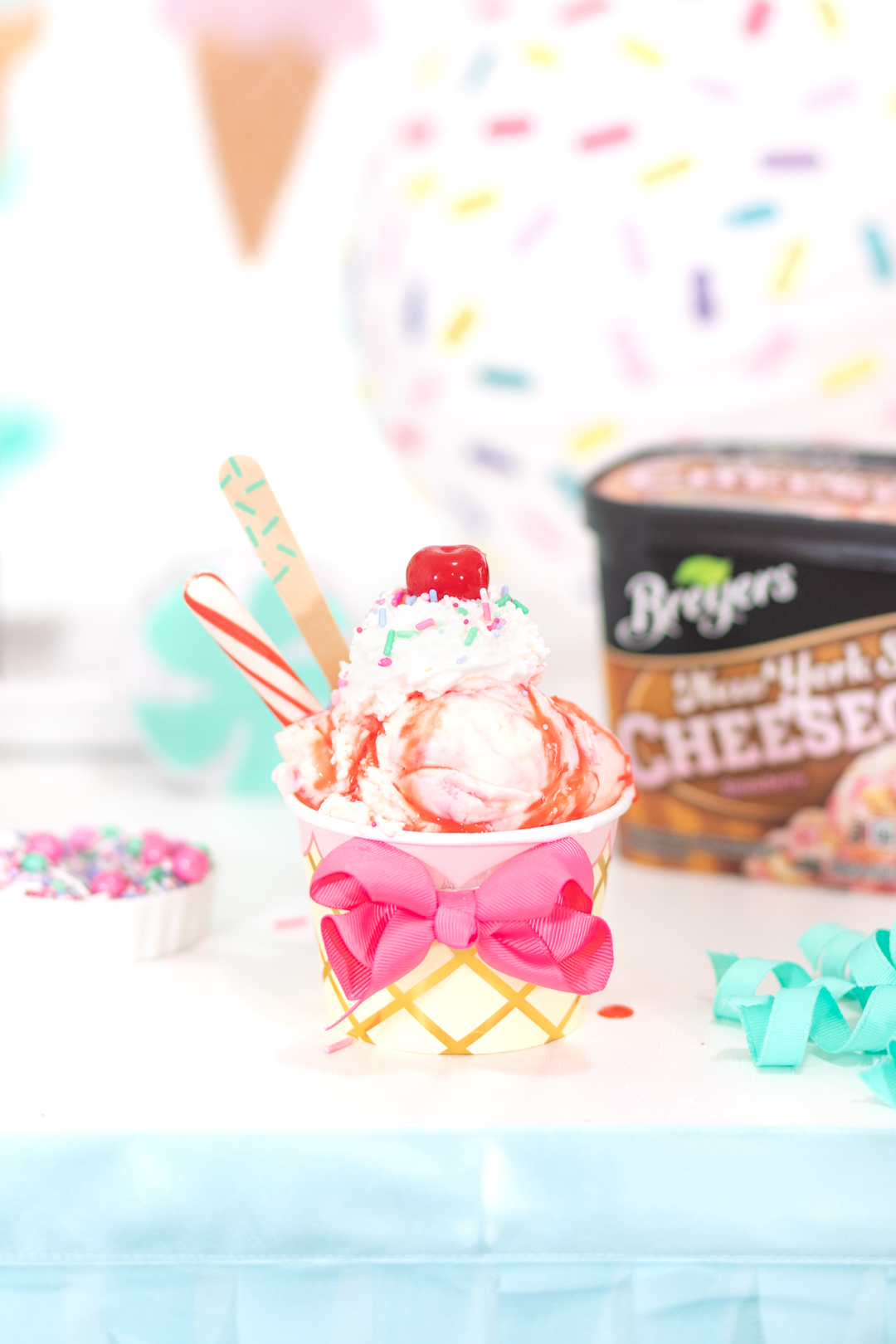 whimsical ice cream sundae